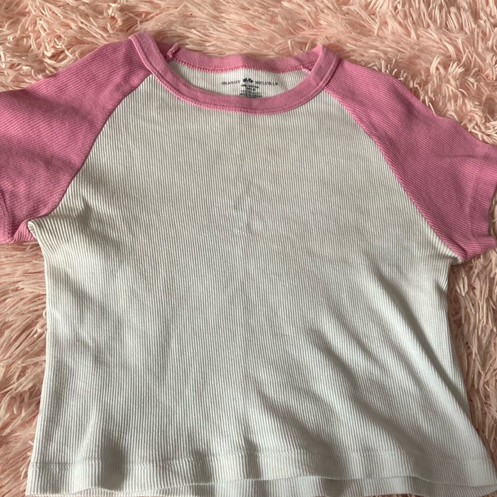 Brandy Melville cropped ribbed tee